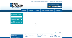 Desktop Screenshot of firstcolumbiabank.com