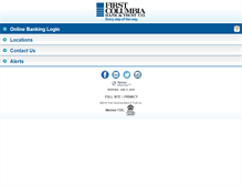 Tablet Screenshot of firstcolumbiabank.com